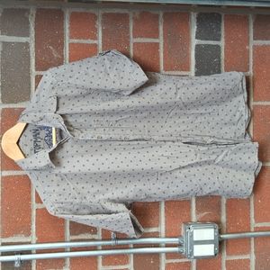 Topman Short Sleeve Patterned Button Up T-shirt Size Medium M